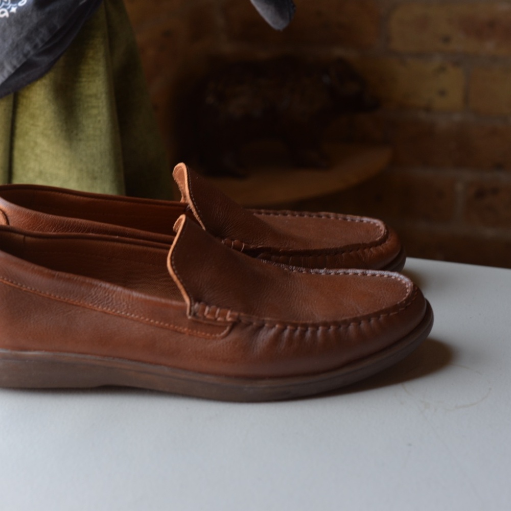 Johnston & Murphy Brown Leather Slip-On Loafers - Picture 2 of 9